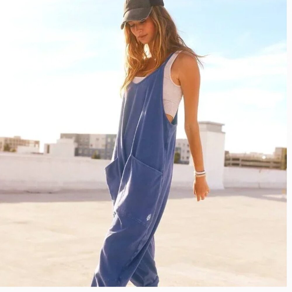 Free People Hot Shot Onesie Skyline Blue 💙 Factory Sealed - XS